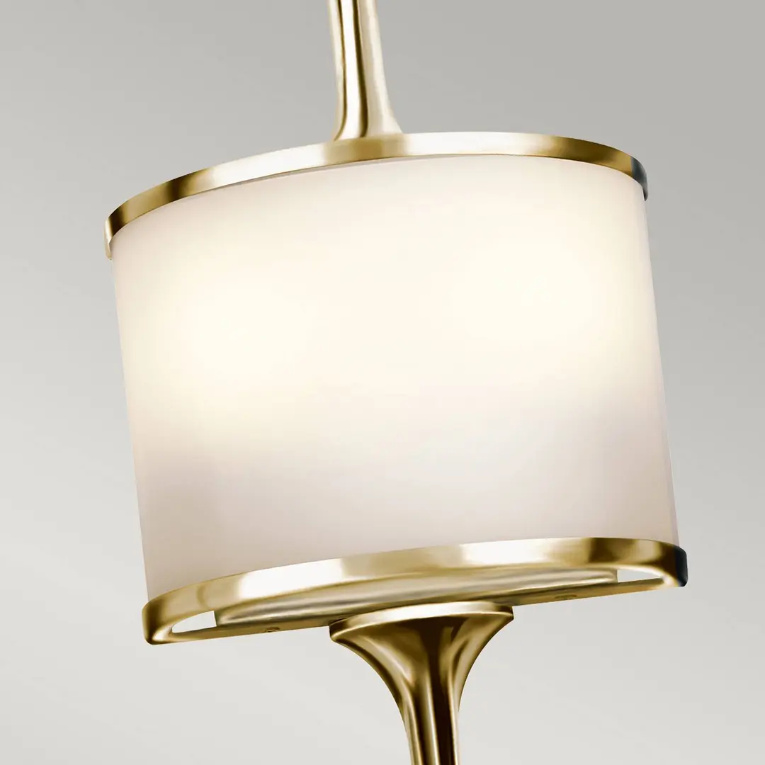 KICHLER LED-Wandlampe Mona IP44 Höhe 55,9cm messingpoliert