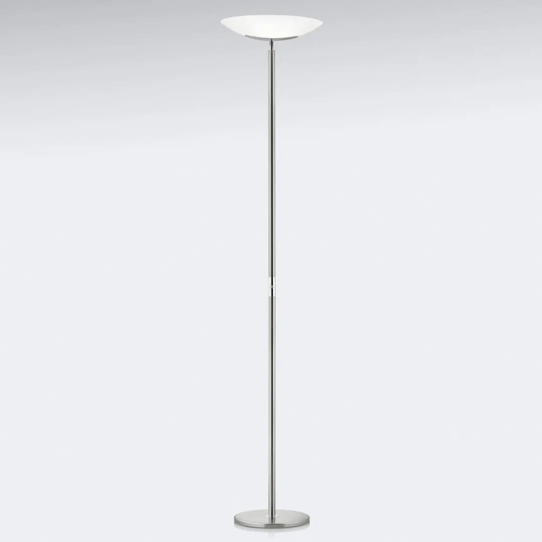Knapstein Hochwertiger LED-Deckenfluter Mika in Nickel-Chrom