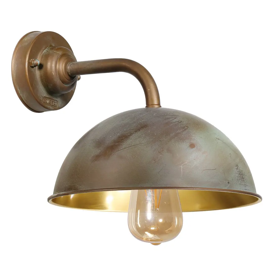 Moretti Luce Wandlampe Circle messing antik/poliert Ausl. 31cm