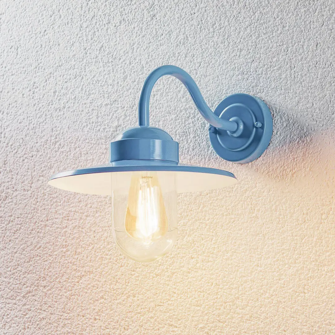 K.S. Verlichting Blaue Außenwandleuchte Dolce