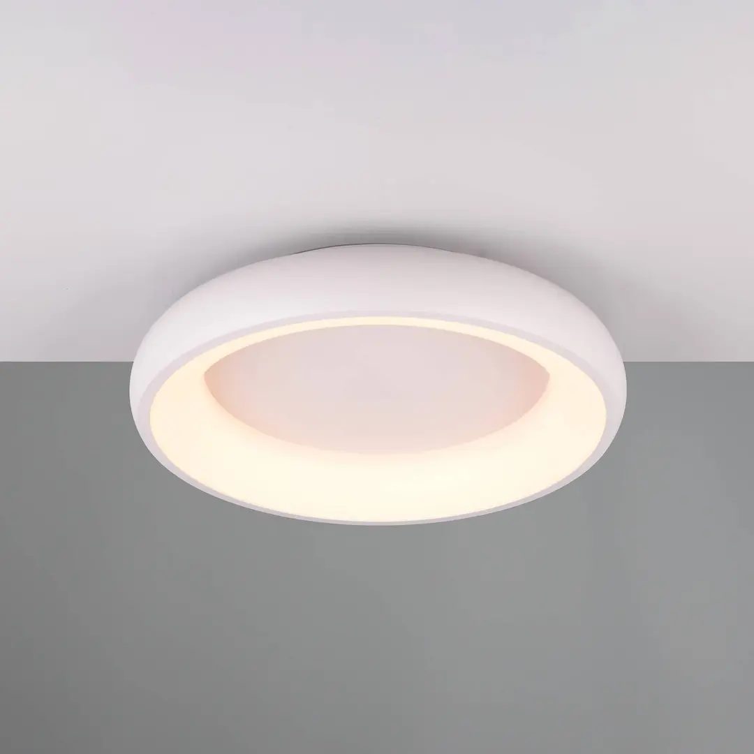 Trio Lighting LED-Deckenlampe Cardona, Ø 46,5 cm, weiß matt, Metall, CCT