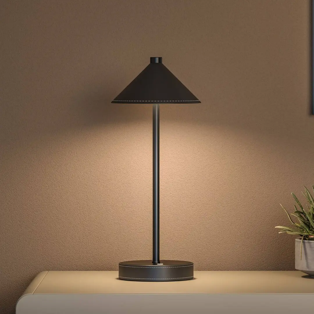 Paulmann LED-Akku-Tischlampe Pellini, schwarz, down, CCT