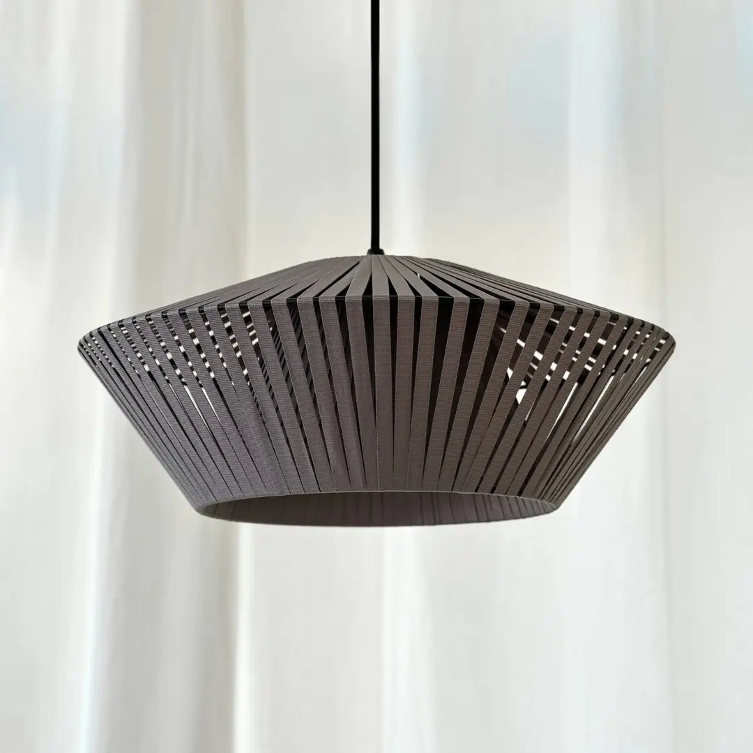 OSRAM Hängelampe Decor Stripes Ø 40,5 cm, grau, Textil, E27