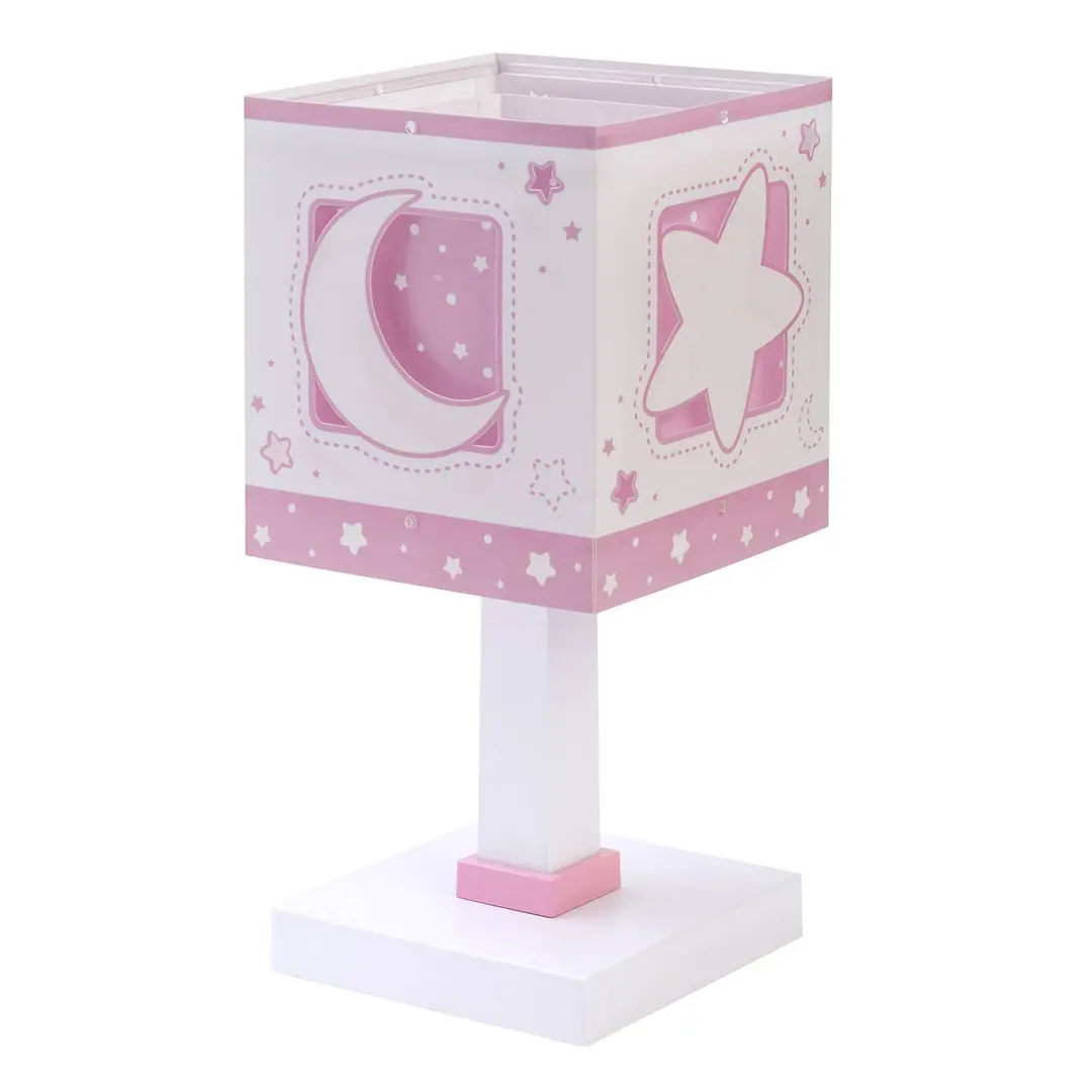 Dalber Kinder-Tischlampe Moonlight Pink, G4, Breite 14 cm