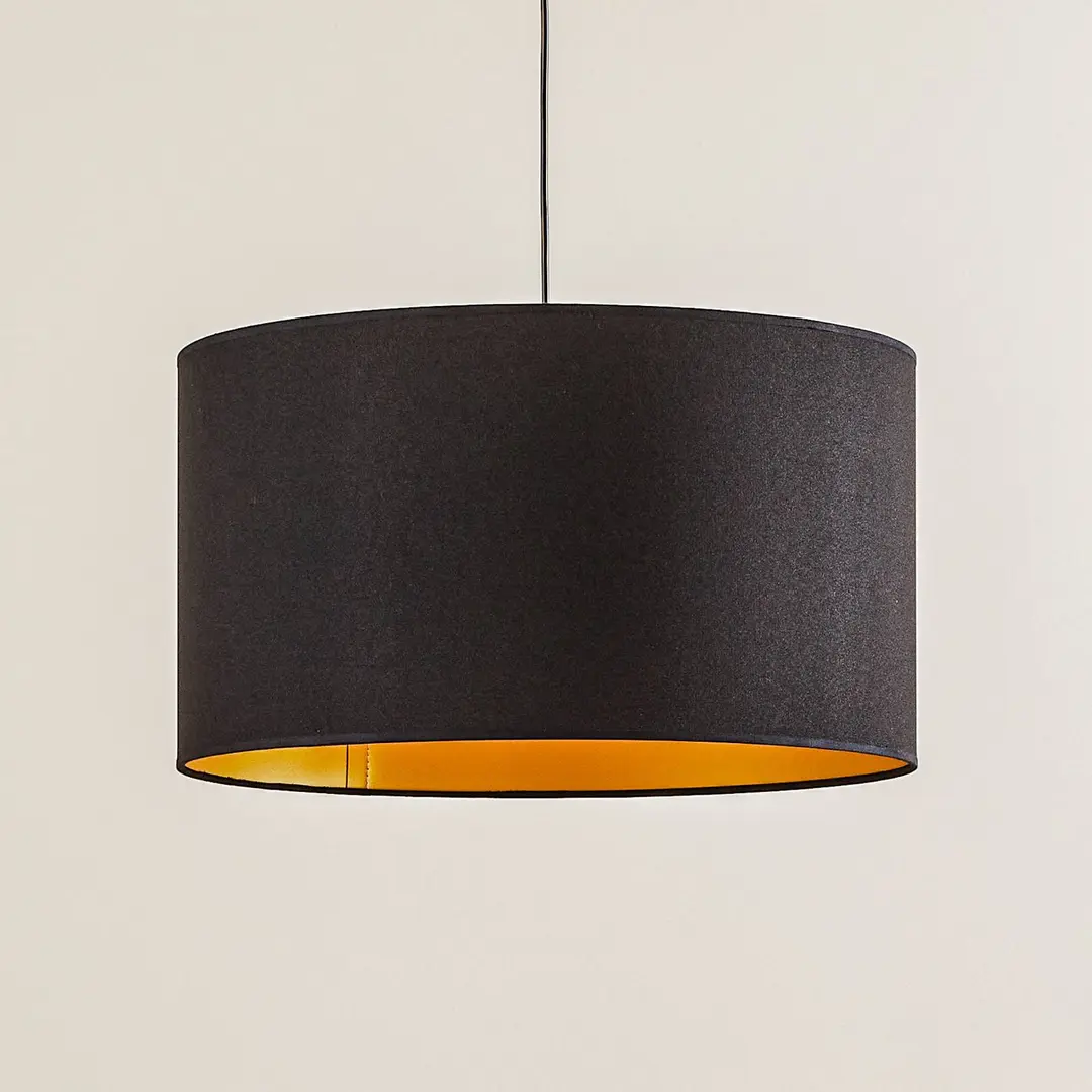 Duolla Hängelampe Roller, schwarz/gold, Ø 45 cm