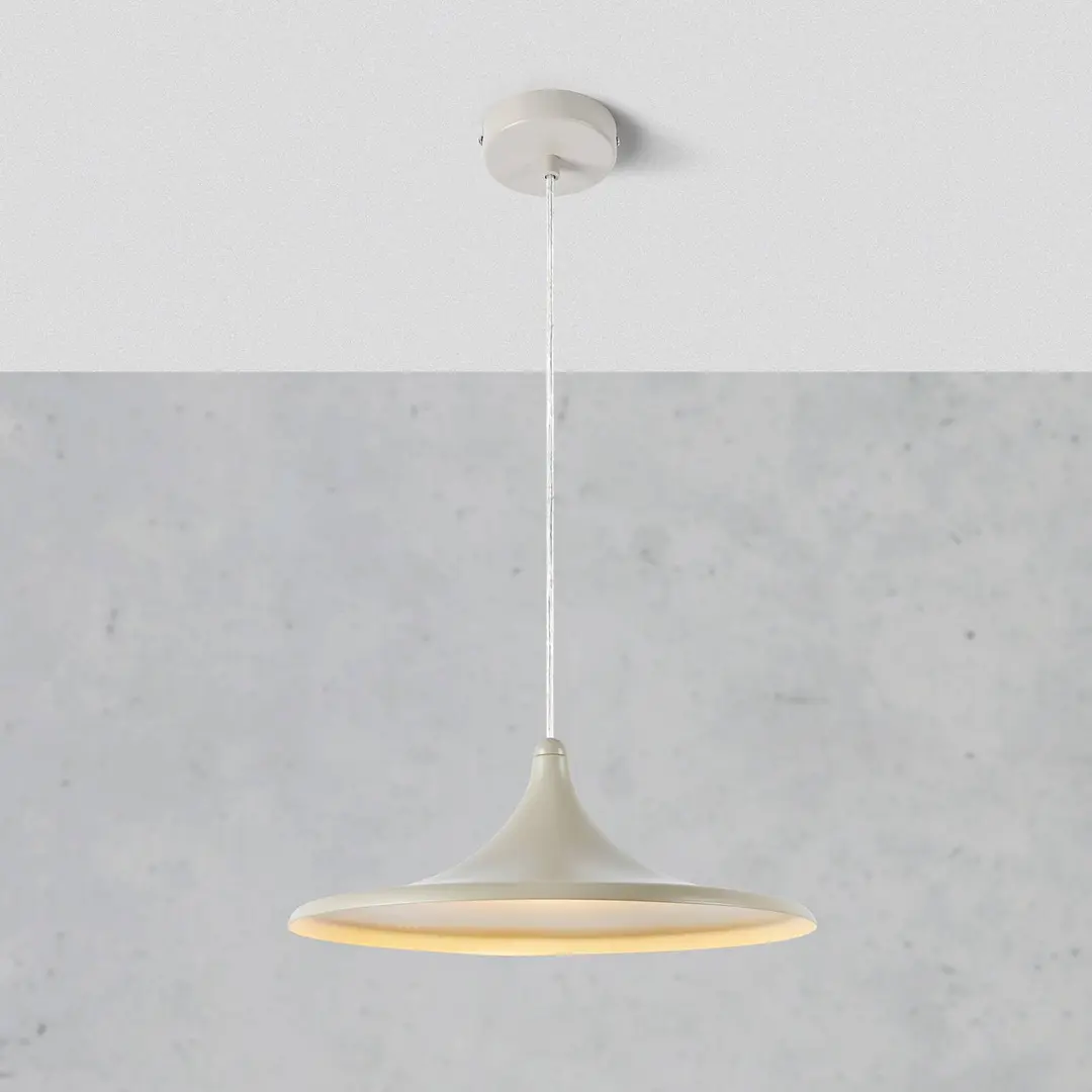 Markslöjd LED-Hängeleuchte BEAM, beige, Aluminium, Ø 37 cm