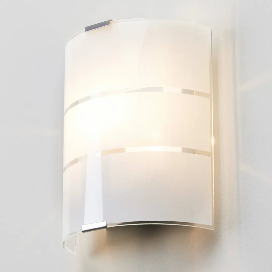 Lindby Wandleuchte Vincenzo, 21 cm hoch, weiß, Glas, E14
