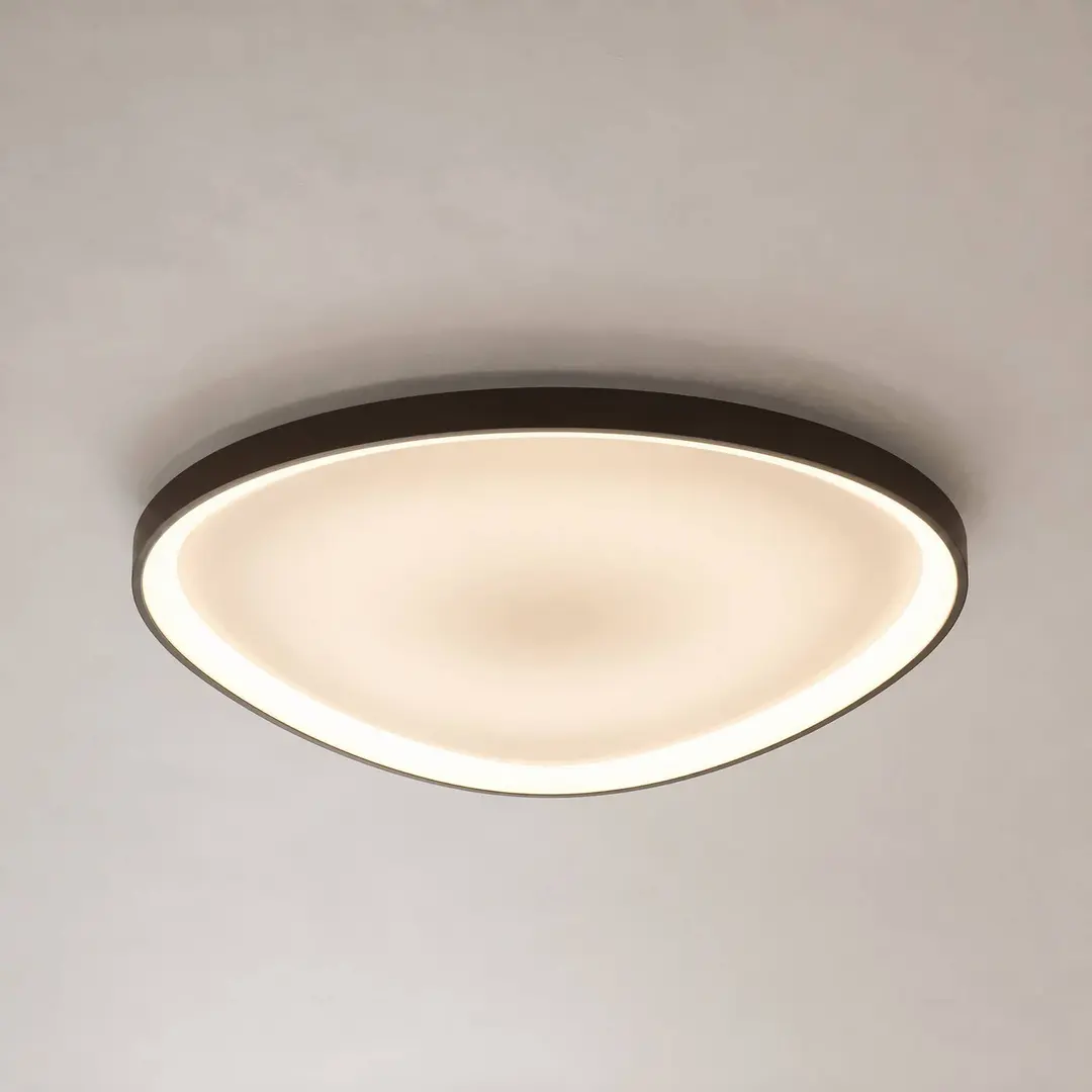 Lucande LED-Deckenleuchte Asken, 61 cm, braun, CCT, dimmbar