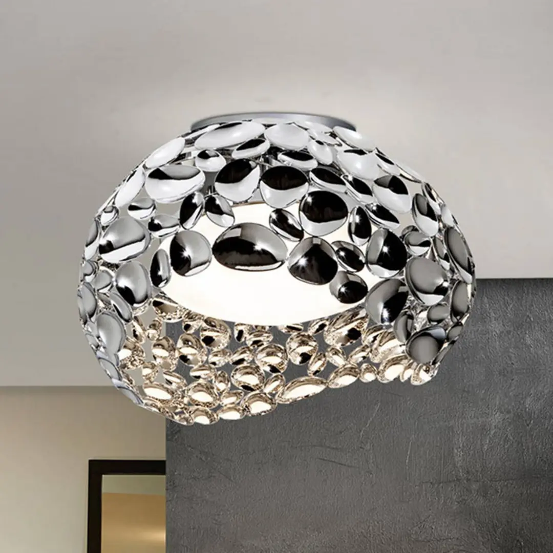 Schuller Valencia LED-Deckenleuchte Narisa, Ø 46 cm, chrom
