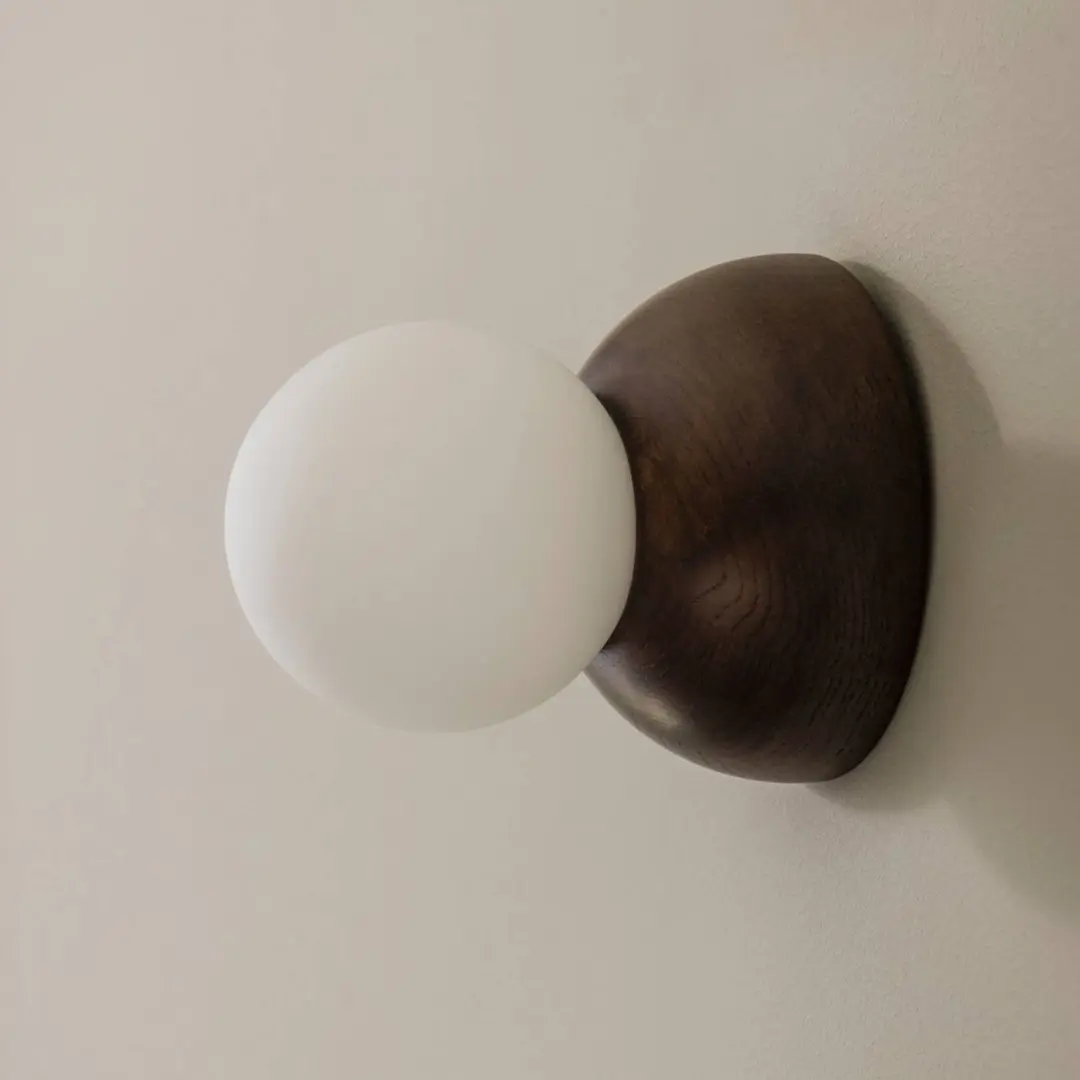 Globen Lighting Wandleuchte Torrano, braun, Ø 13 cm, IP44