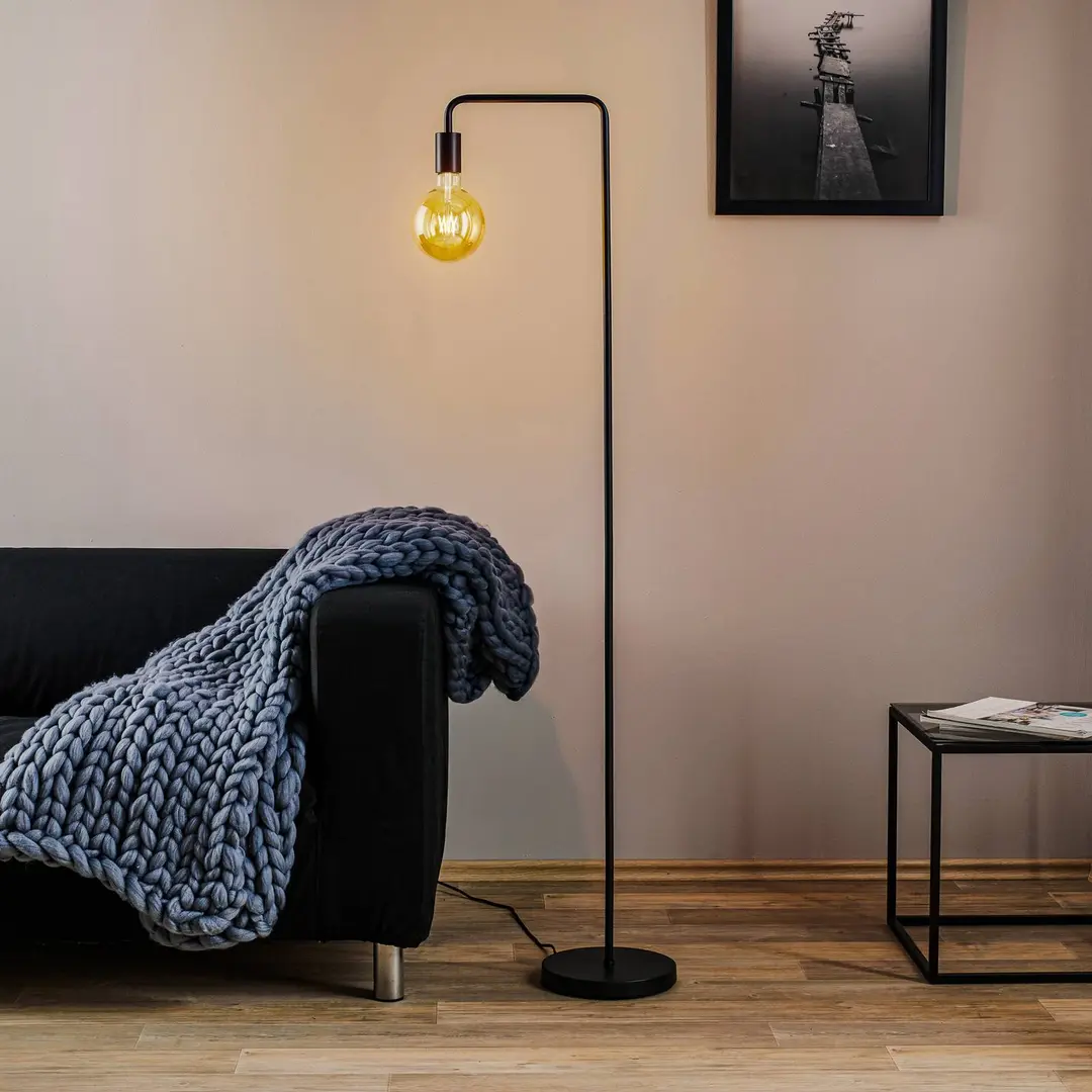 Trio Lighting Stehleuchte Diallo ohne Schirm schwarz matt