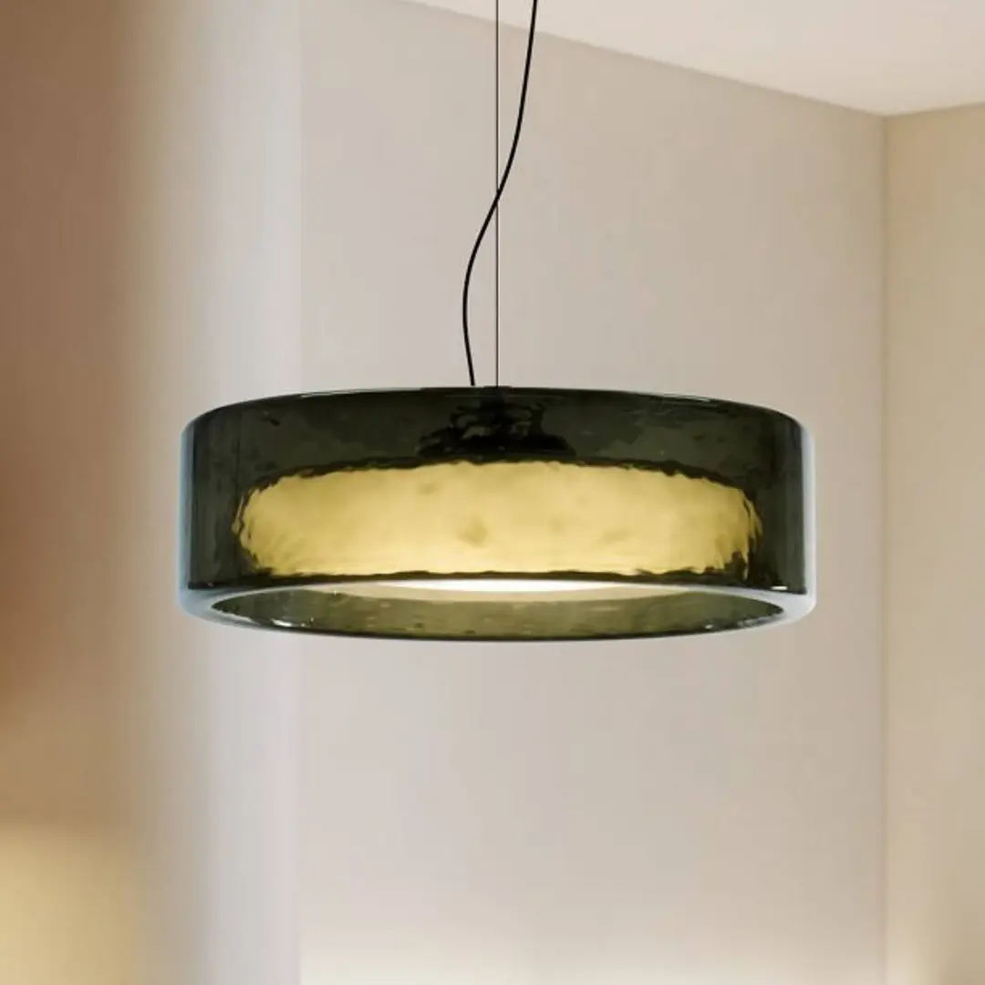 MARSET LED-Hängelampe Ringo, Ø 70 cm, grün, TRIAC Kunststoff