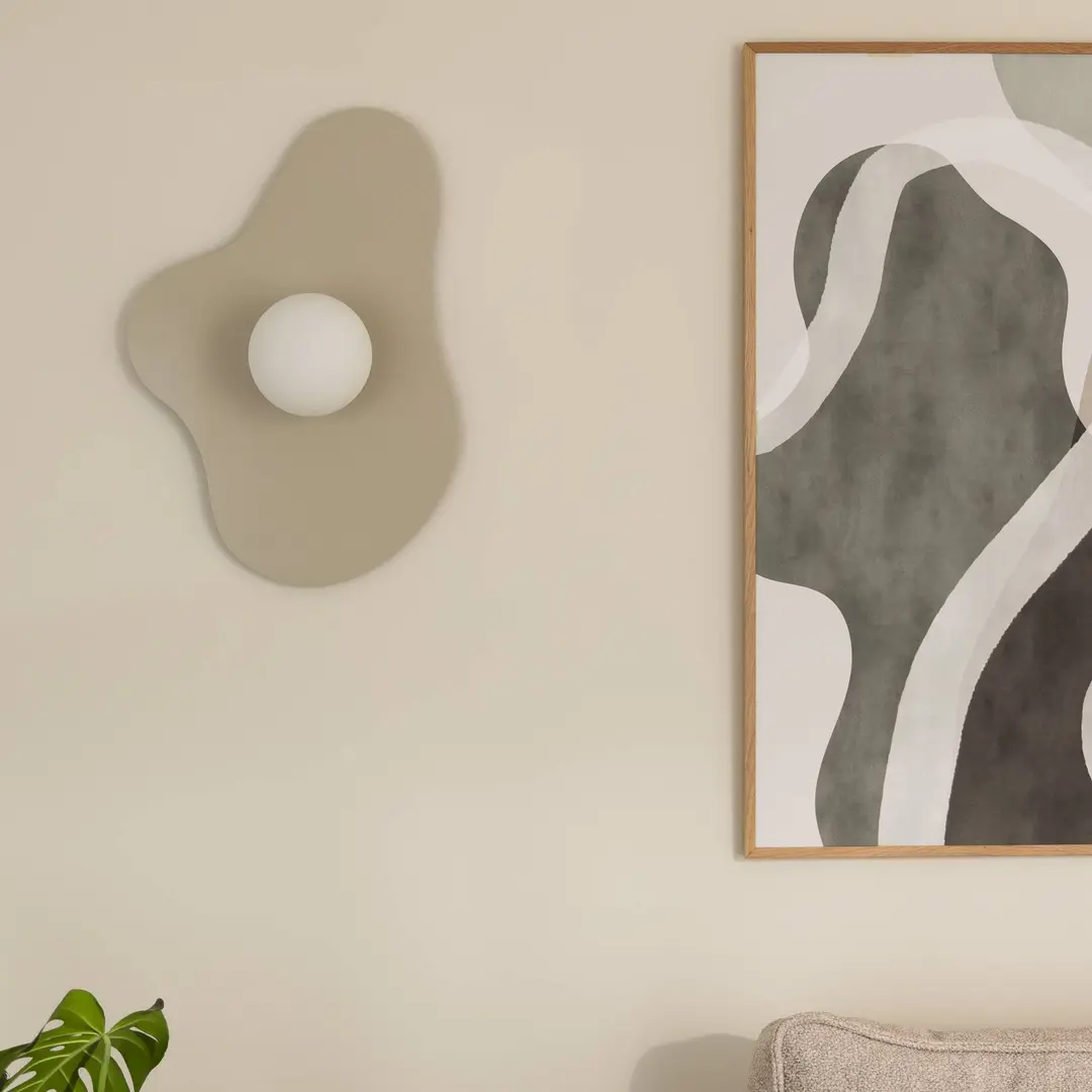 Globen Lighting Wandleuchte ILLUSION, beige, Glas, 60 cm