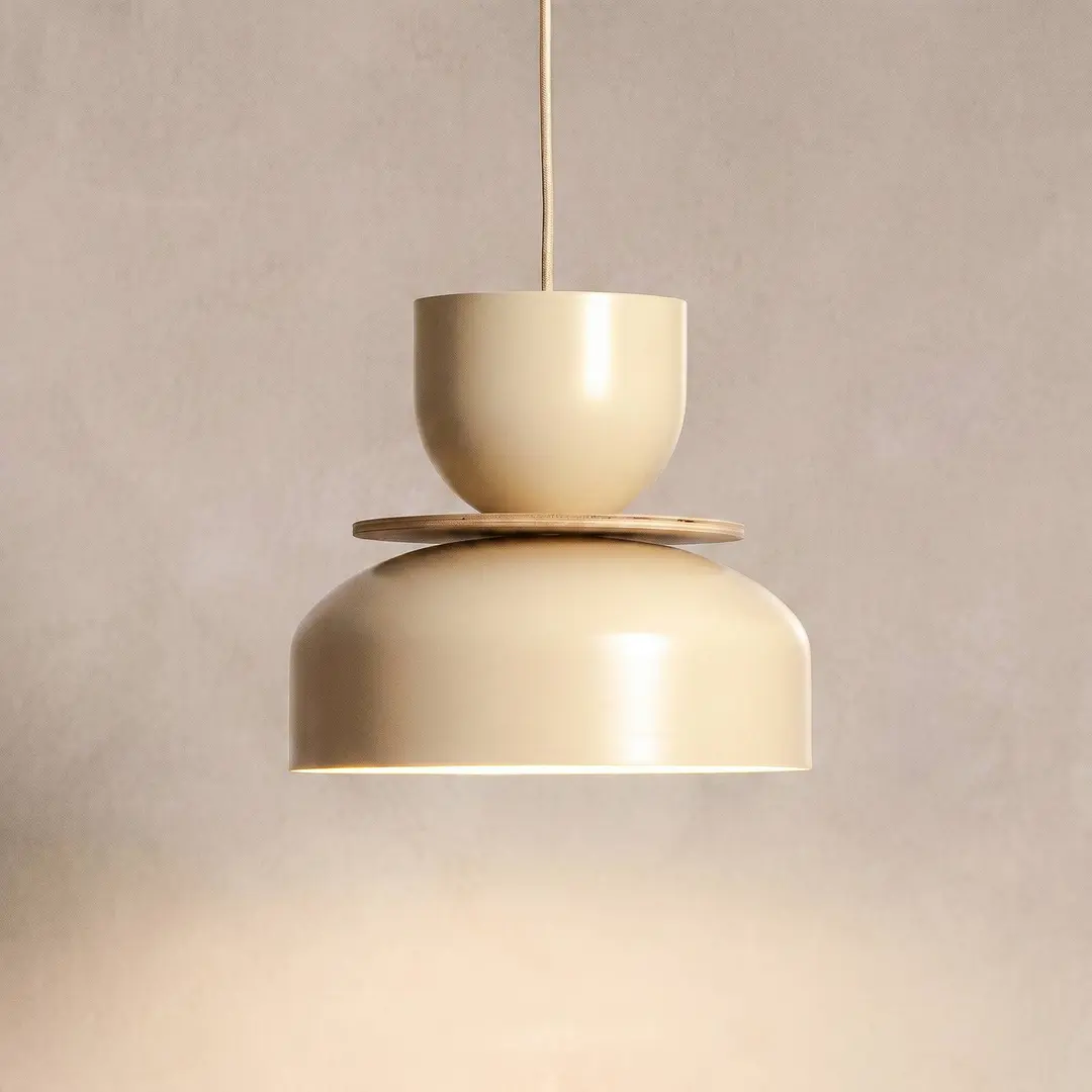 ALDEX Hängelampe Uto, creme/Kabel creme, Ø 30 cm, Metall