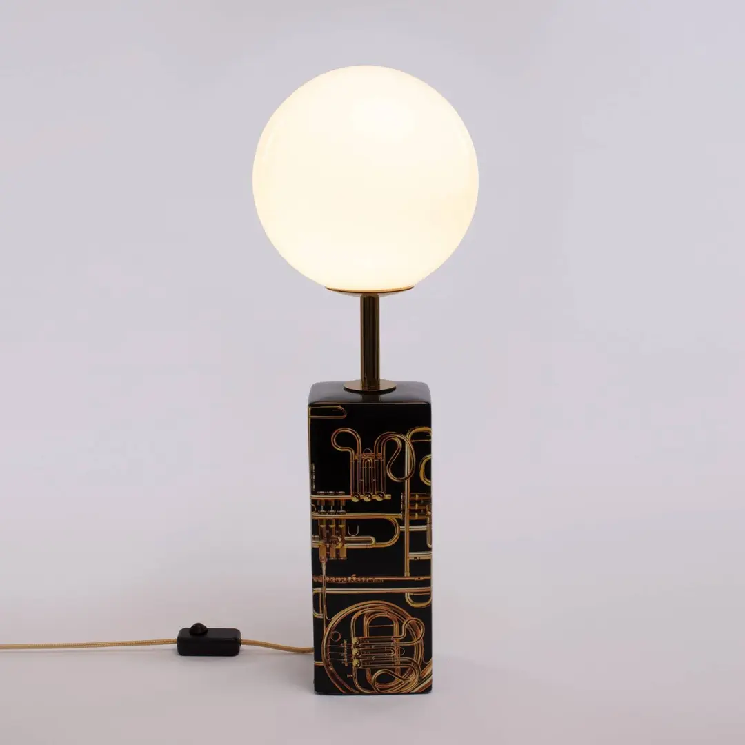 SELETTI Toiletpaper LED-Tischlampe, Trompetenmotiv