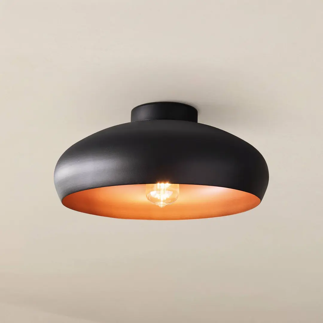 EGLO Deckenleuchte Mogano aus Metall, Ø40cm, schwarz