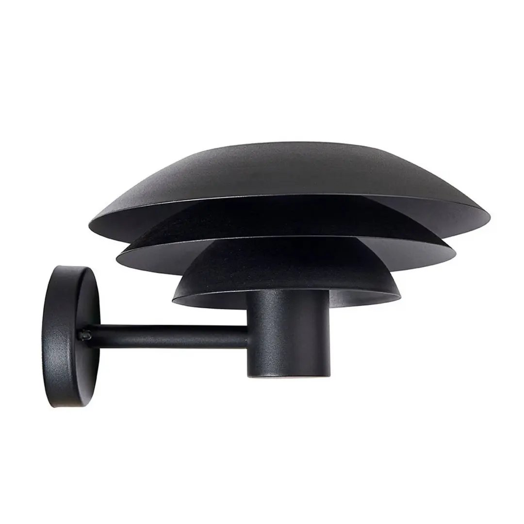Dyberg Larsen Außen-Wandleuchte DL25 schwarz Ø 25cm