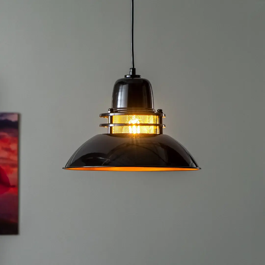 Opviq Hängeleuchte Berceste 226-S Ø34cm schwarz/gold