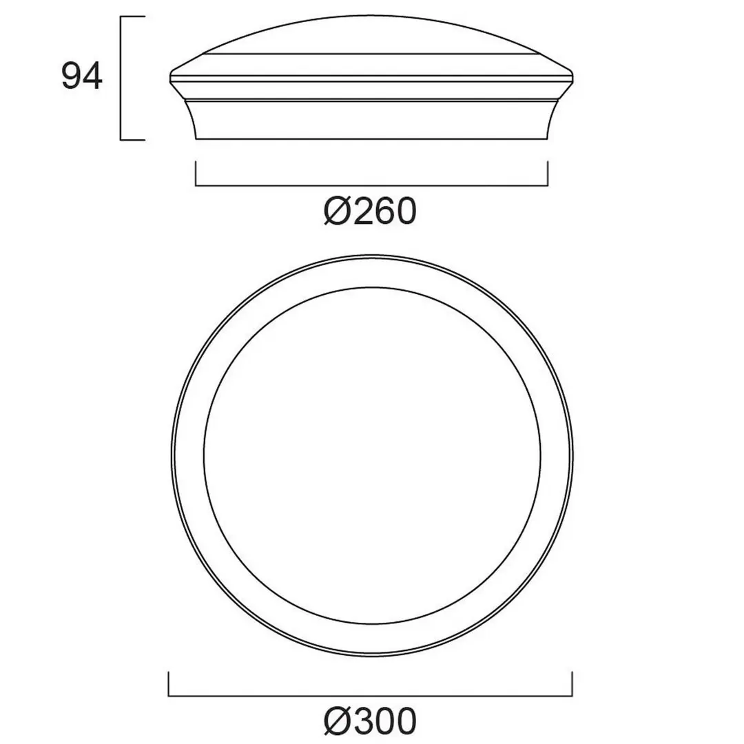 Sylvania Start Surface Decke, Ø 30 cm, Multipower, HF-Sensor