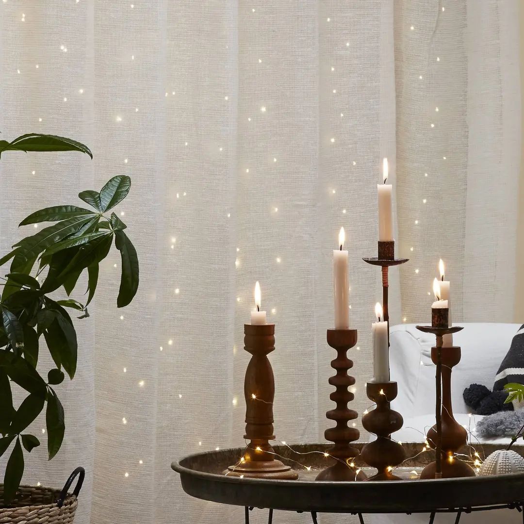 STAR TRADING LED-Lichtervorhang Dew Drop, Höhe 100 cm