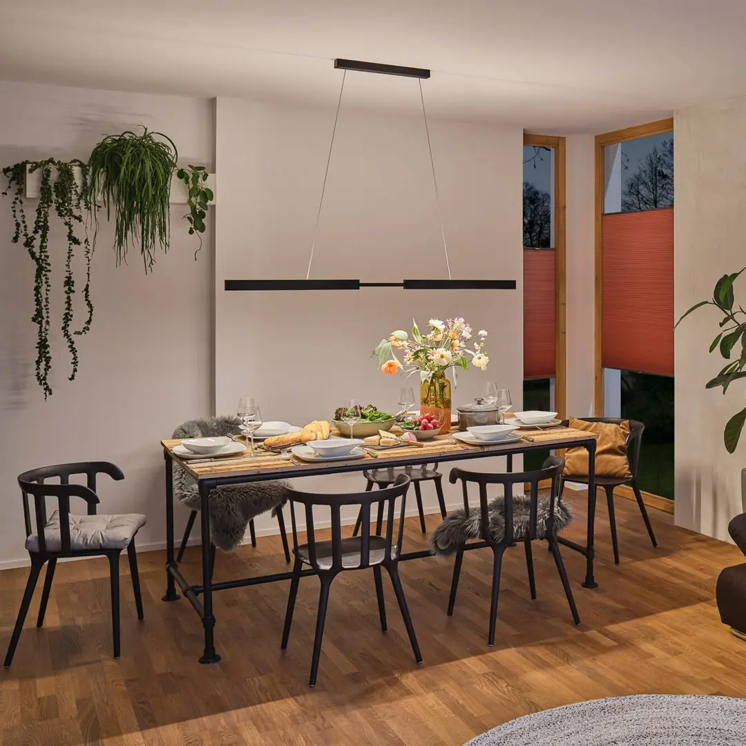 Paulmann LED-Hängelampe Aptare, schwarz, 2700K, smart, dim.