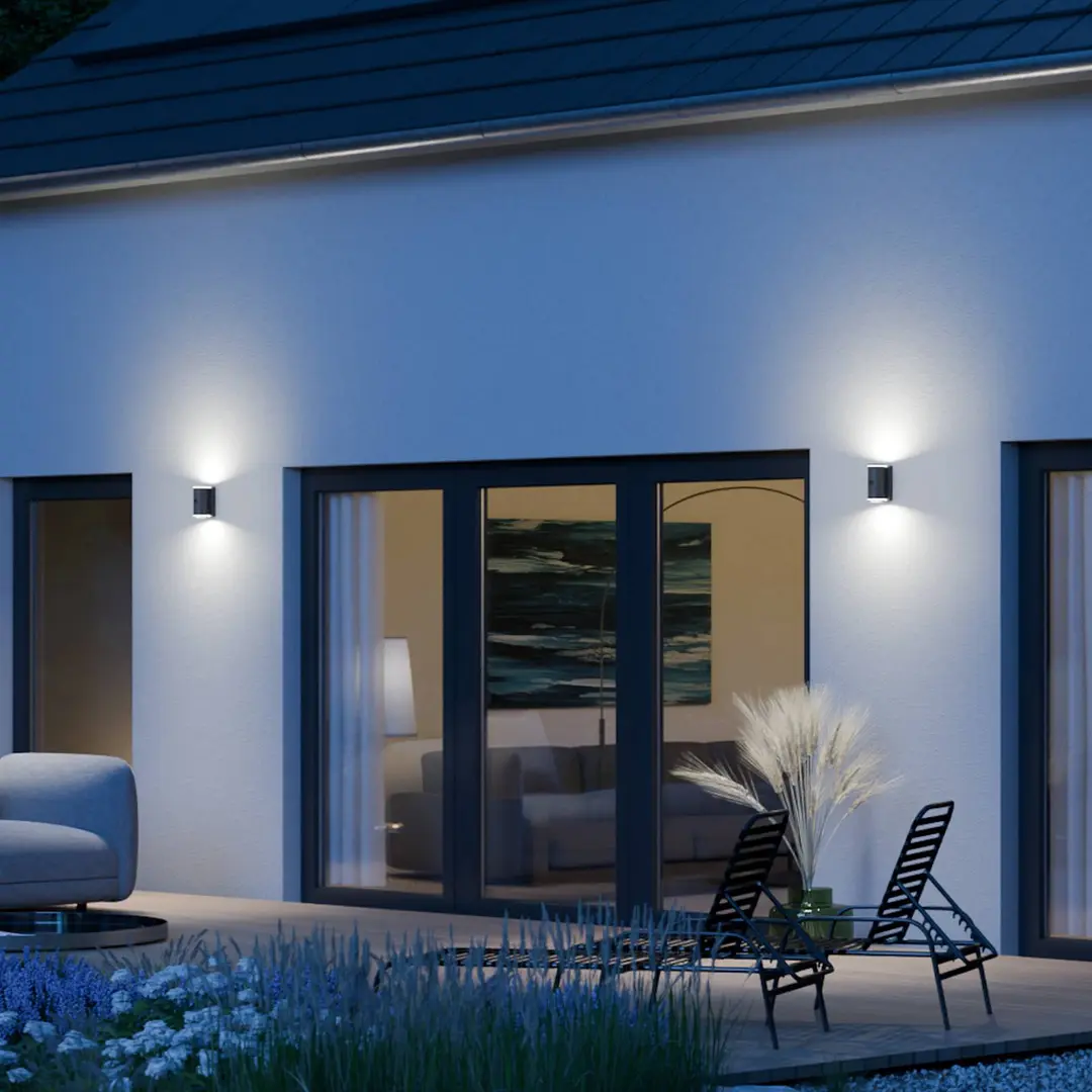STEINEL Außenwandlampe L940 SC, anthrazit, Sensor, 2-flg