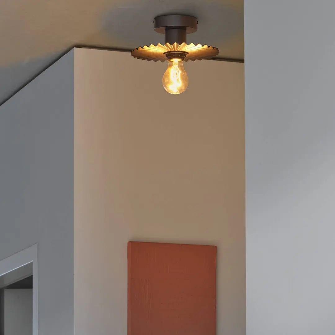 OSRAM Deckenleuchte Decor Plissee, grau, Stahl, E27
