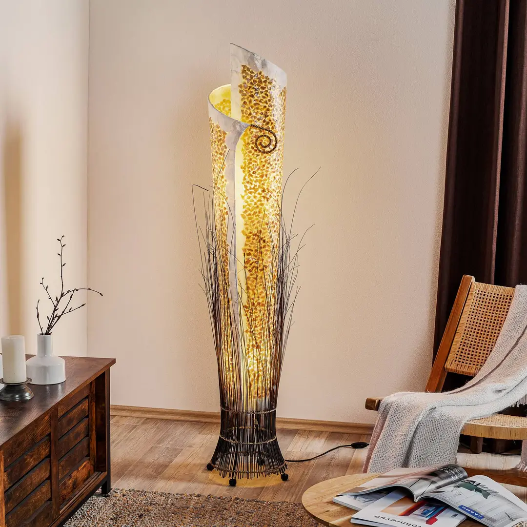 Woru Exotische Stehleuchte YUNI 150 cm