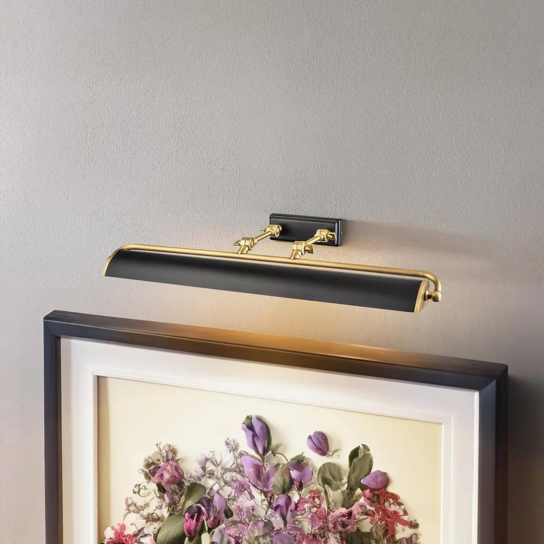 ELSTEAD Wandleuchte Winchfield, Breite 70 cm, schwarz/messing