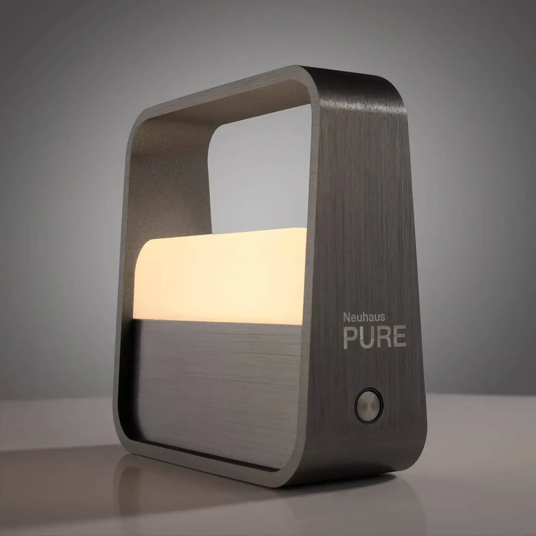 Pure LED-Akku-Tischleuchte PURE Go, grau, Aluminium