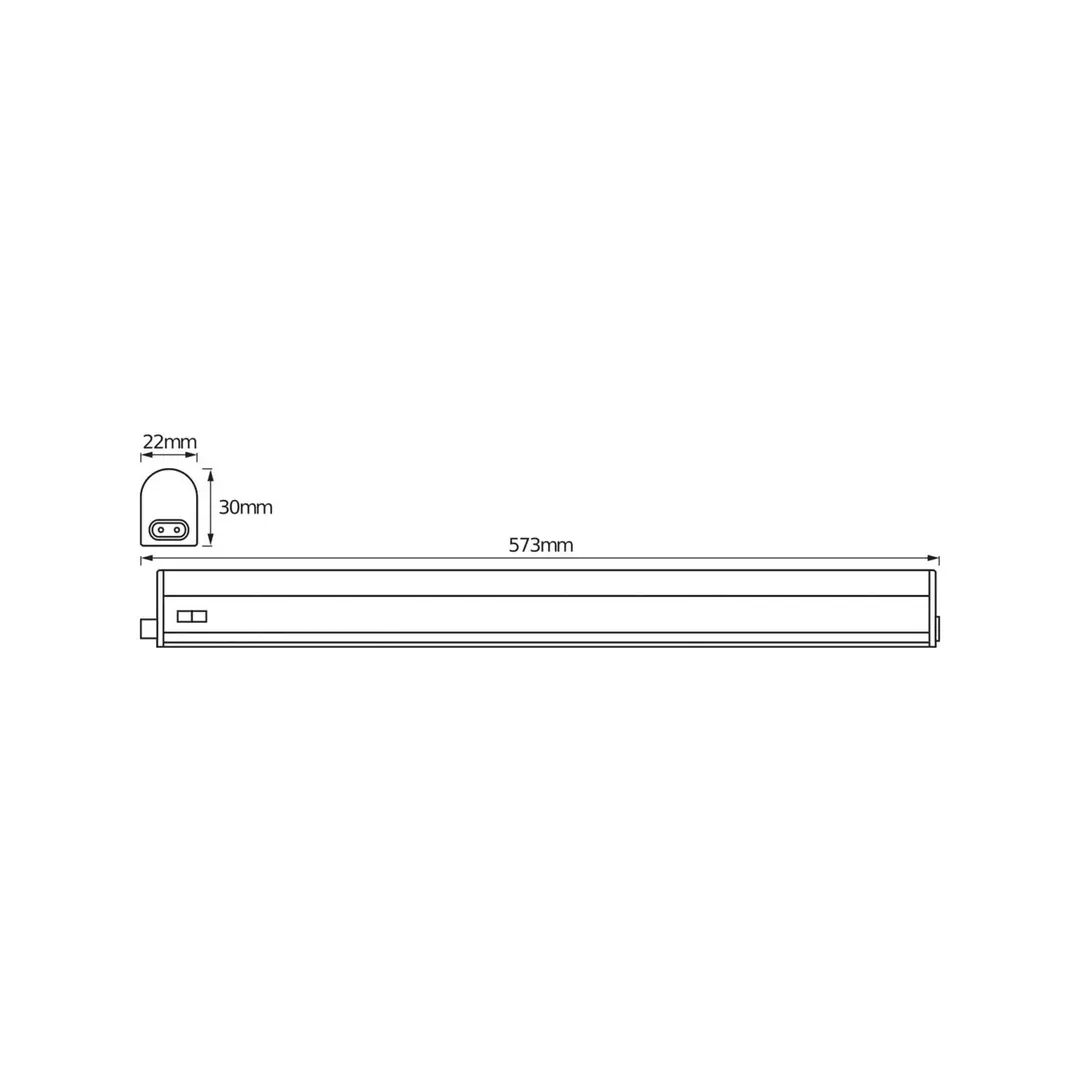 OSRAM LED-Lichtleiste SWITCH BATTEN, 57 cm, 3.000 K, weiß