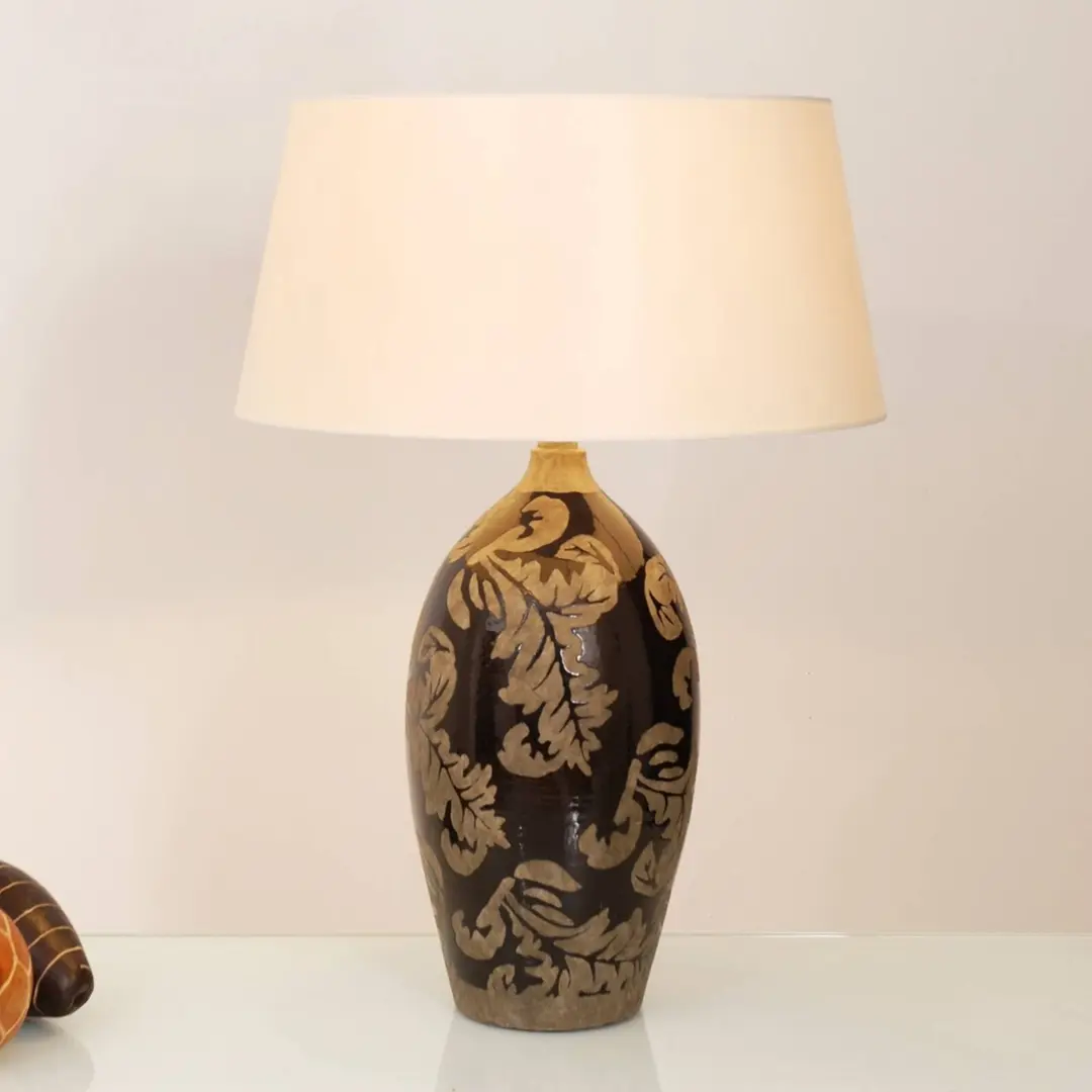 Holländer Tischleuchte Toulouse rund, Höhe 65 cm, schwarz
