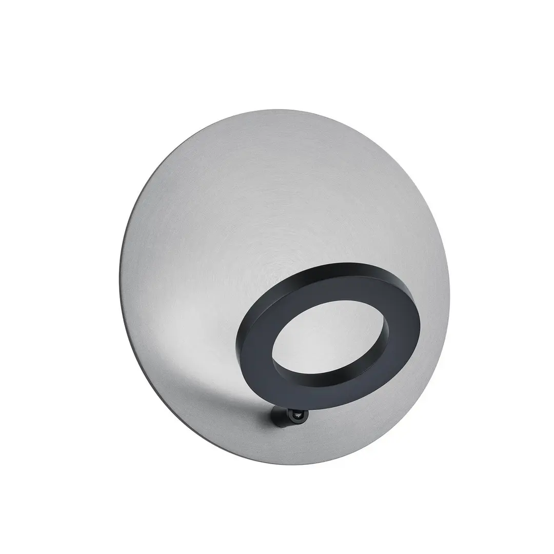 Knapstein LED-Wandlampe Meggi nickel Ø 30 cm, Gestensteuerung Metall