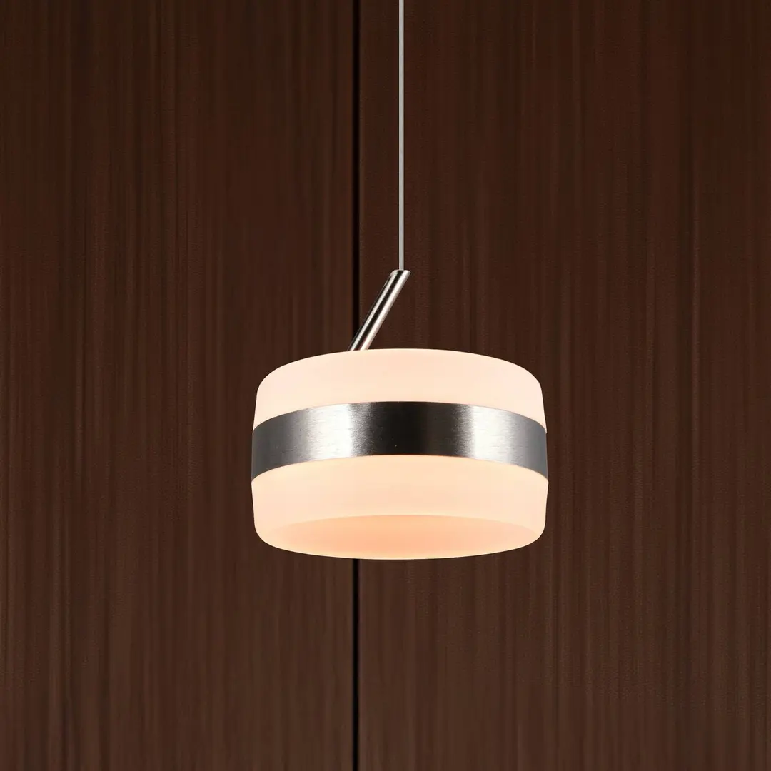 Trio Lighting LED-Pendellampe Dios, nickelfarben, Ø 15cm, Metall, CCT