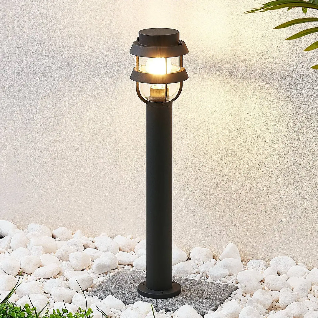 Lindby Pollerleuchte Alvaro, anthrazit, 60 cm, IP44, E27