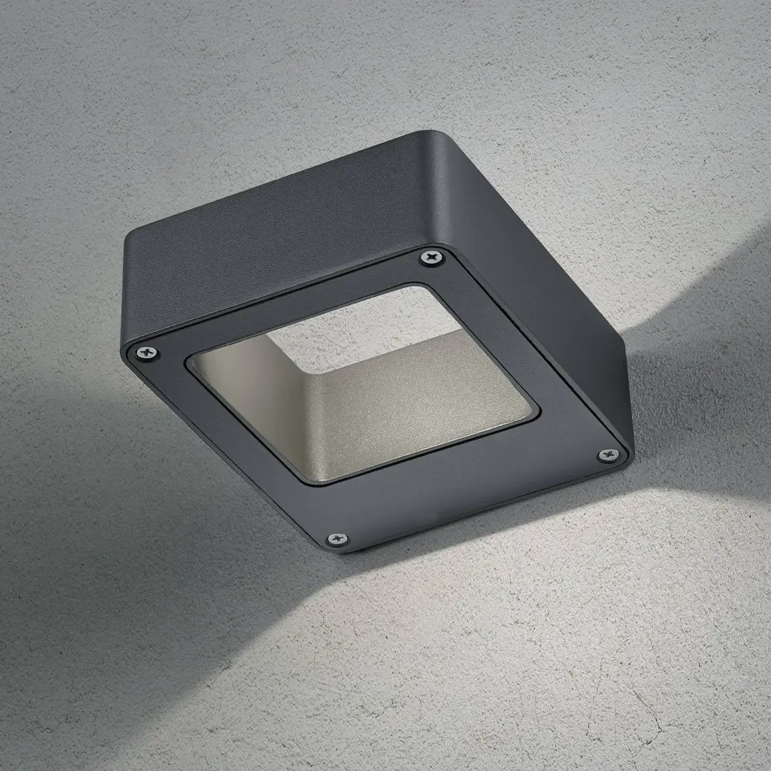 Trio Lighting LED-Außenwandlampe RENO, anthrazit, Breite 12 cm Metall IP54