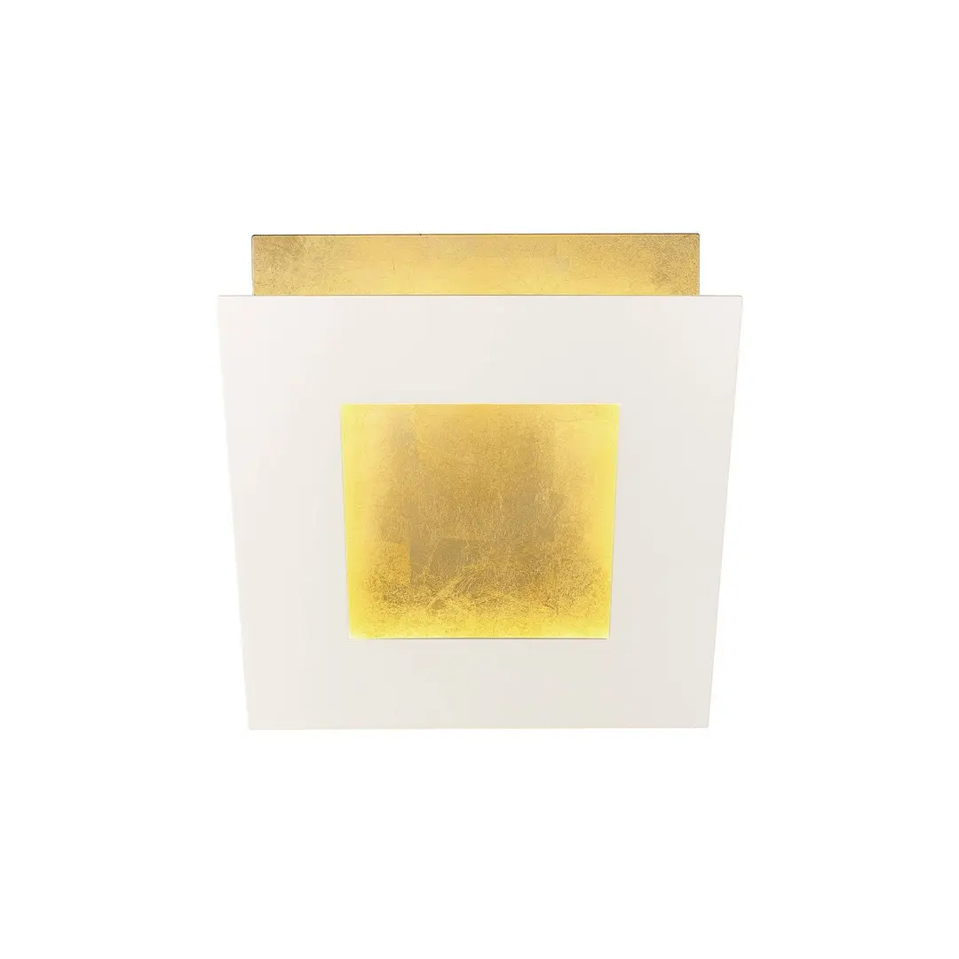 Mantra Iluminación LED-Wandleuchte Dalia, weiß/gold, 22 x 22 cm, Aluminium