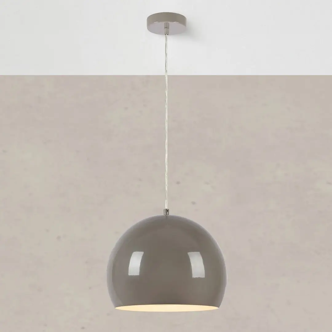 Markslöjd Pendellampe Pop, Ø 28 cm, greige, Metall