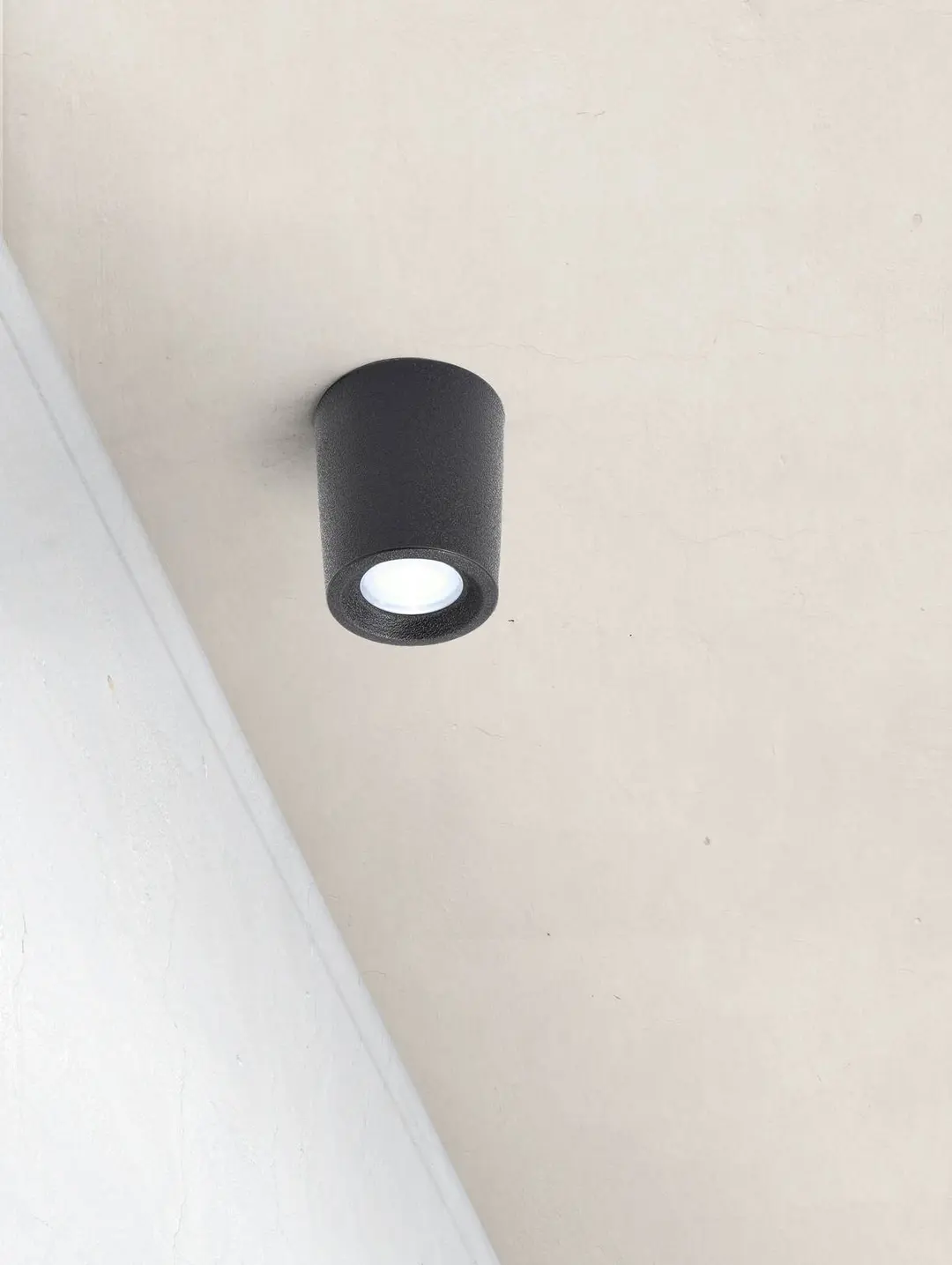 Fumagalli Downlight Livia Ø 6 cm schwarz/gefrostet Kunstharz G9 4.000K