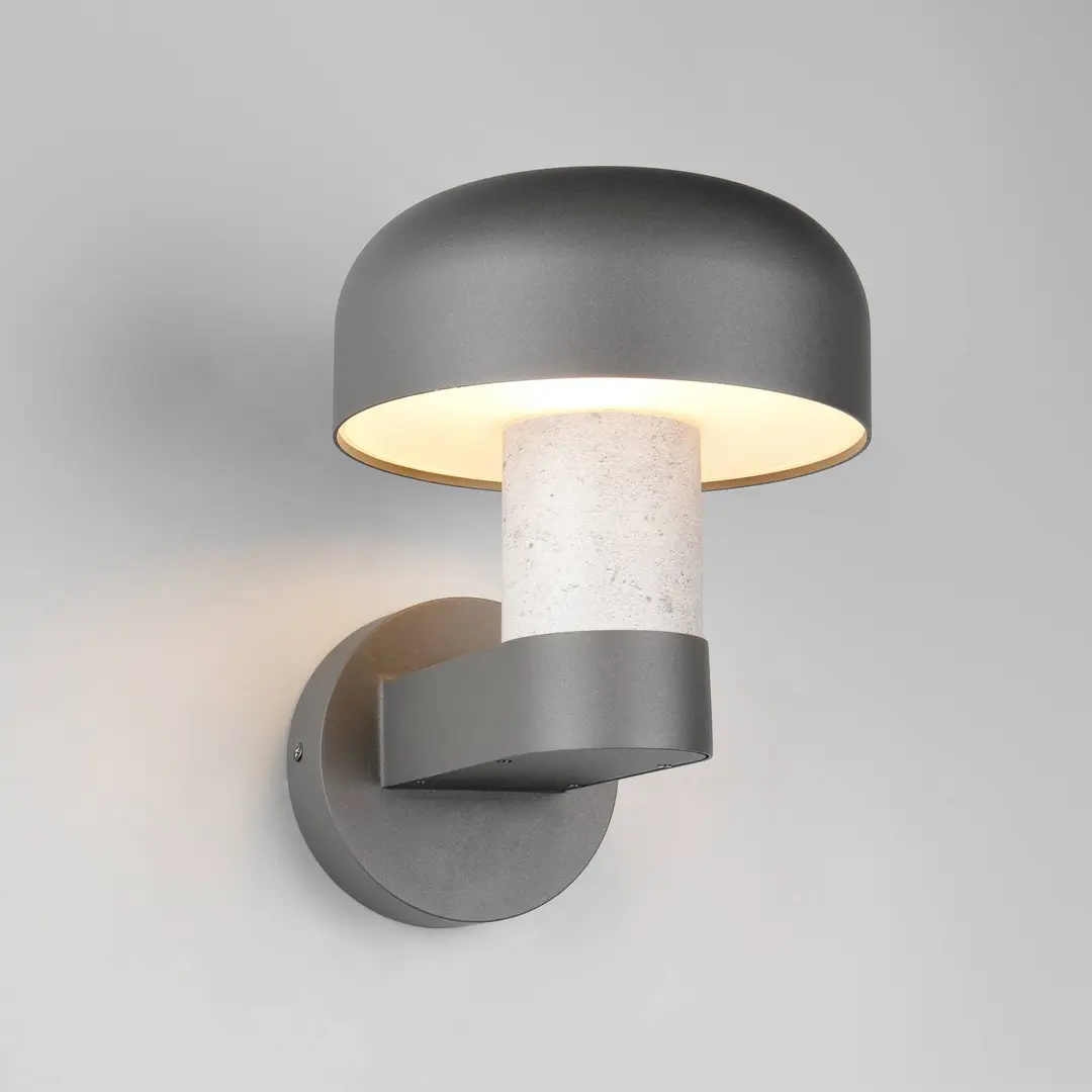 Trio Lighting Außenwandleuchte Fraser, grau/Betonoptik, Alu, IP54, E27