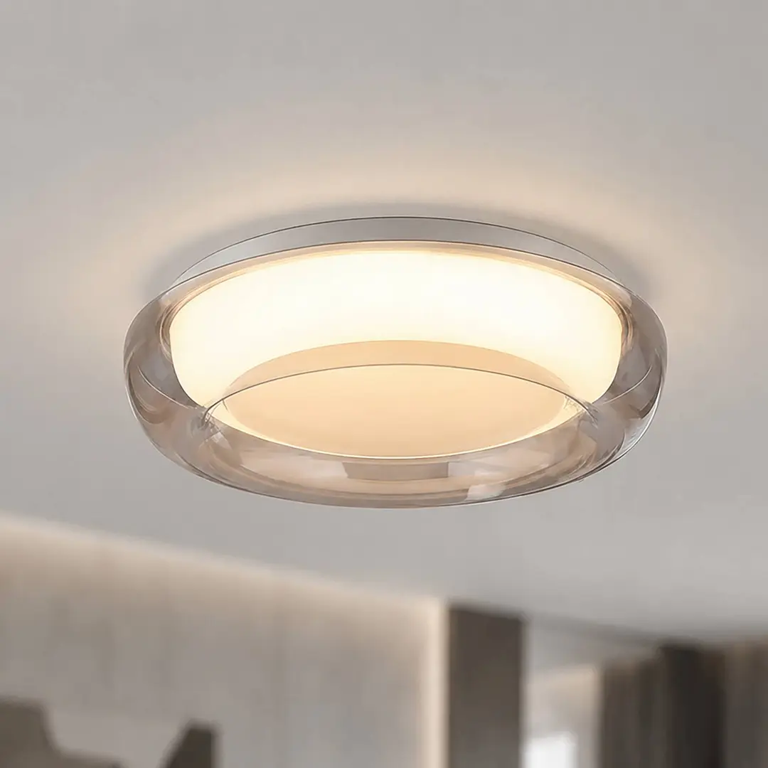 Searchlight LED-Deckenleuchte Jude Flush, amber, Ø 30 cm, CCT