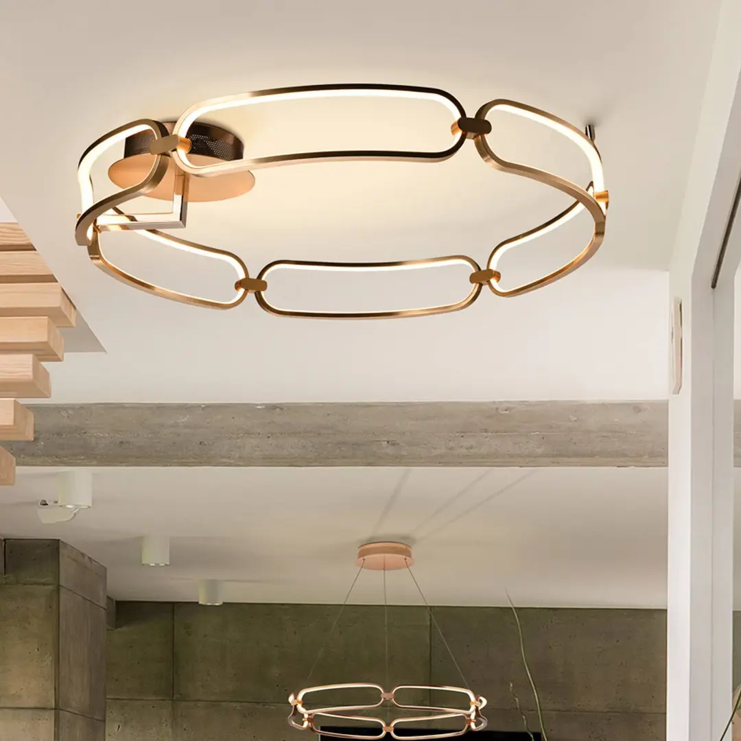 Schuller Valencia LED-Deckenleuchte Colette, sechsflammig, roségold