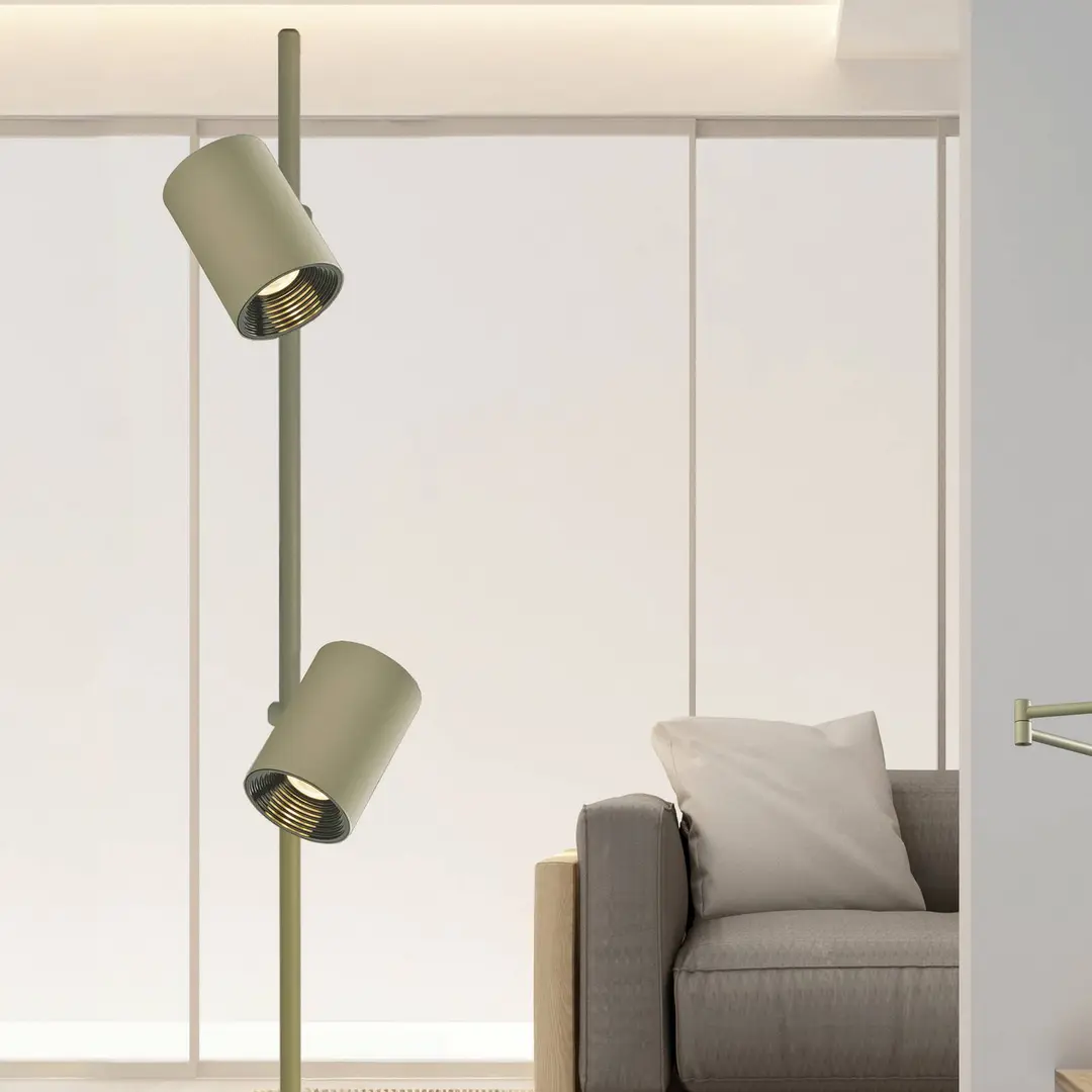 Viokef LED-Stehlampe Melina olivgrün Höhe 162 cm Metall dimmbar