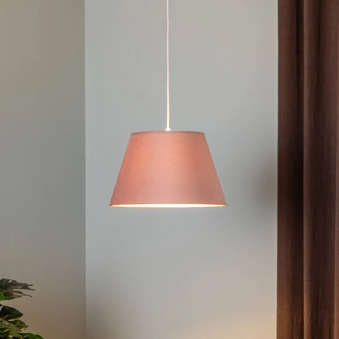 Maco Design Hängeleuchte Rosabelle, kegelförmig, rosa, 1-flg.