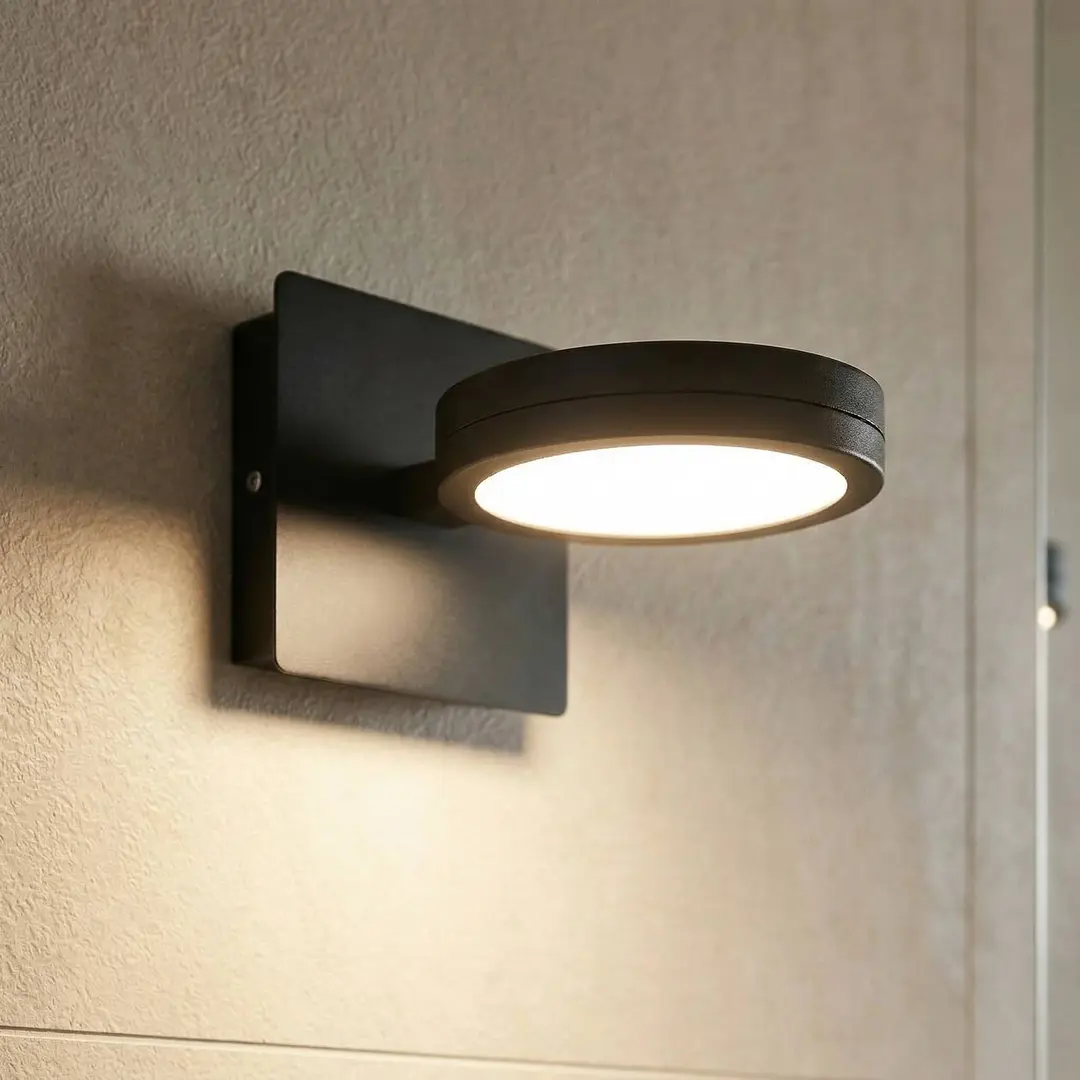 LIGHTME Wandleuchte Aqua down 1-fl. schwarz