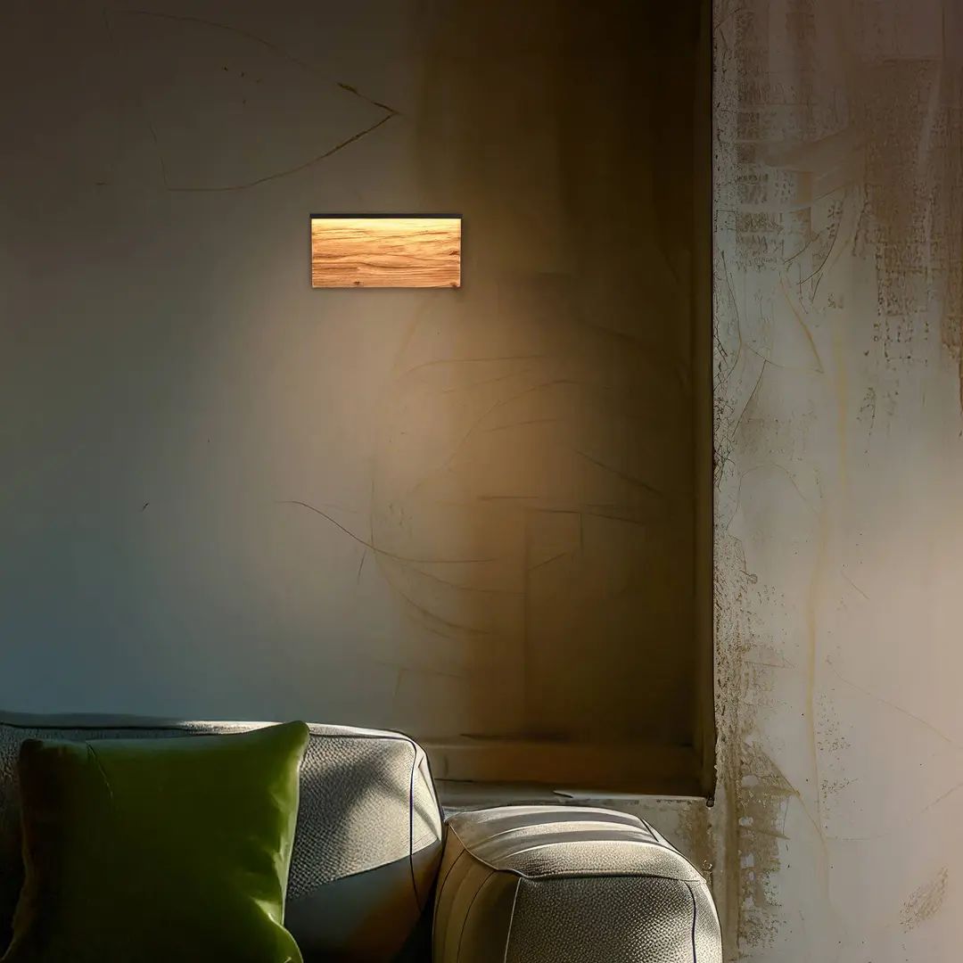 Trio Lighting LED-Wandlampe Kalea, Breite 30 cm, holzfarben, Holz