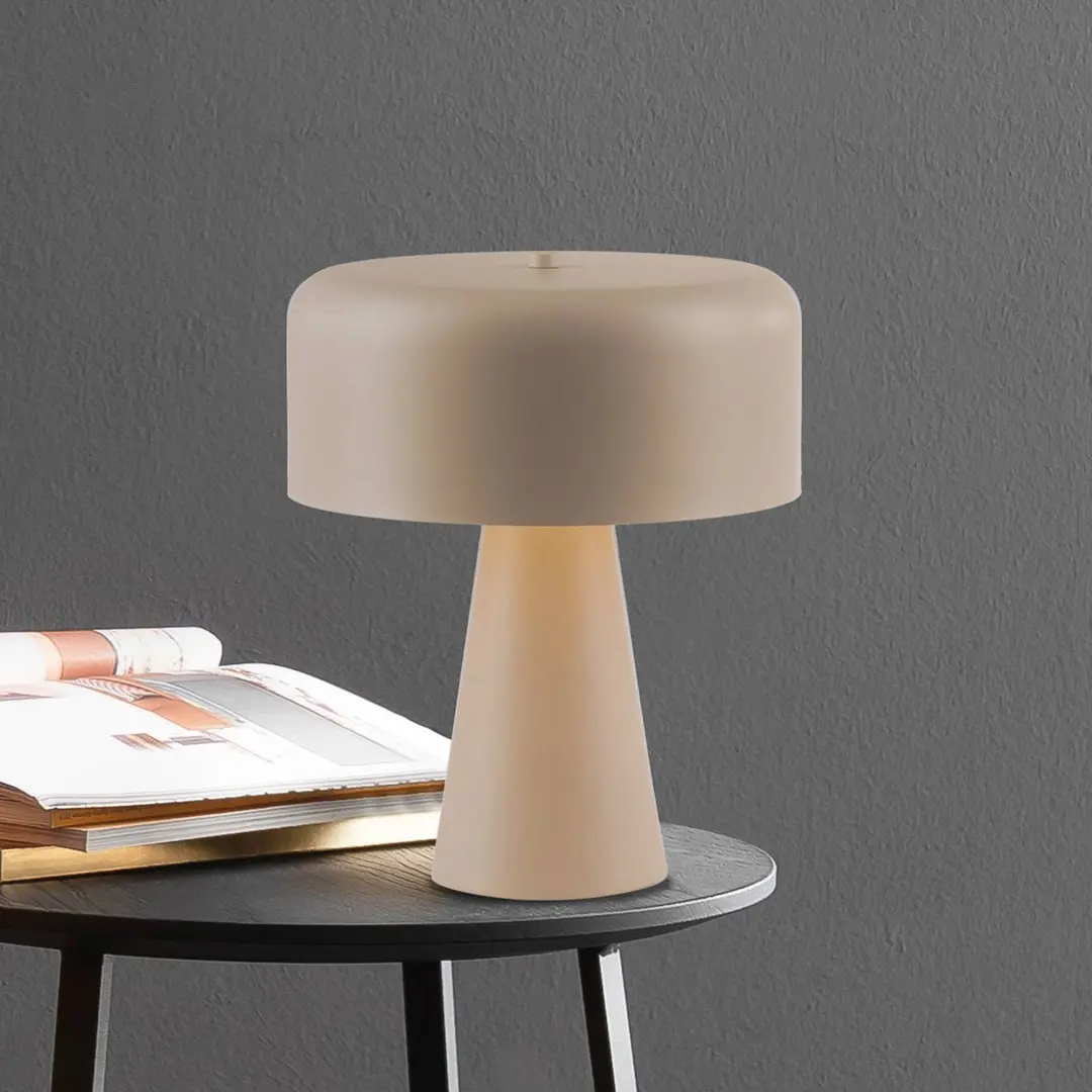Schöner Wohnen Tischleuchte PENTO, beige, Höhe 35 cm, Metall, E27