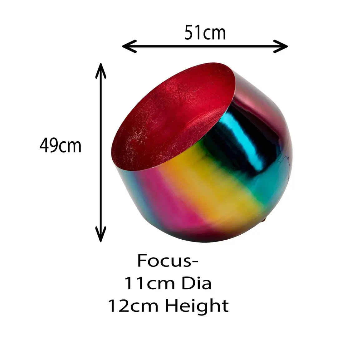 KARE Bodenleuchte Rainbow, Ø 51 cm, mehrfarbig, Stahl, E27