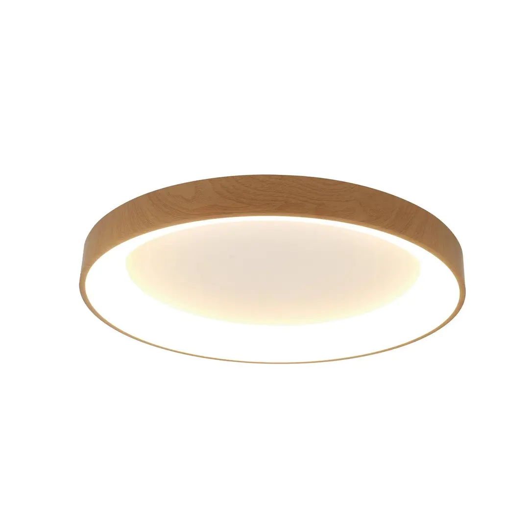 Mantra Iluminación LED-Deckenlampe Niseko II CCT Fernbedienung Ø78cm holzfarben