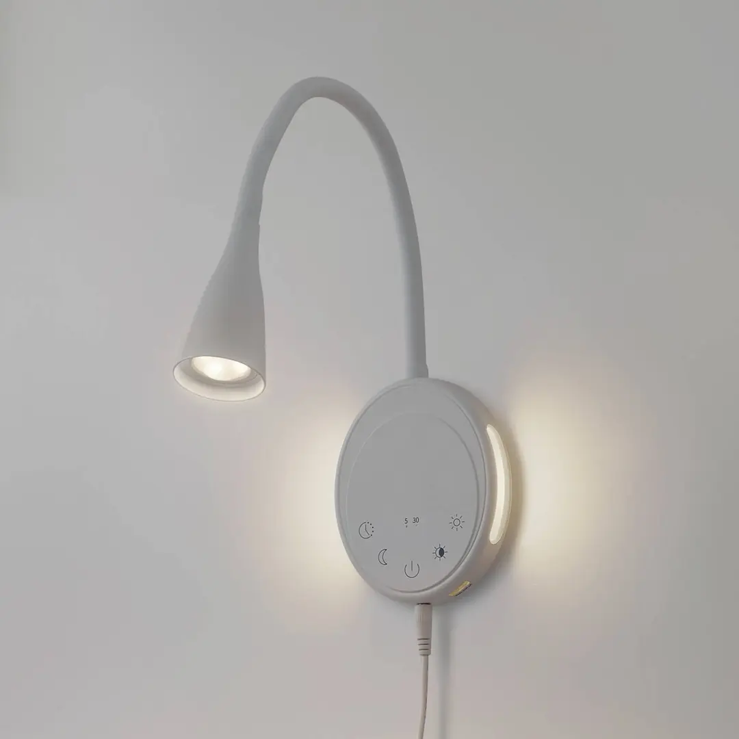 Lindby LED-Leseleuchte Zayna, weiß, CCT, USB, dimmbar, Timer